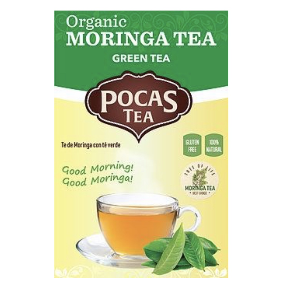 Pocas – Organic Moringa Tea – Green Tea - 20 bags
