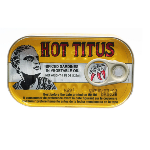 Hot Titus – Spiced Sardines with Vegetable Oil –  125 g