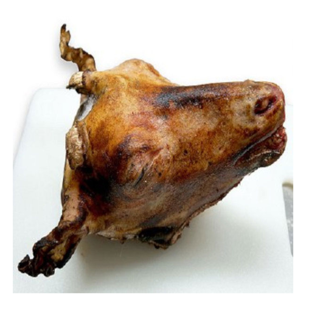 Burnt Lamb Head Halal per Lbs