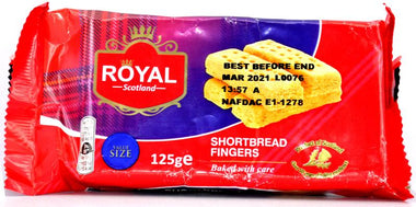 Royal Fingers Shortbread 36packs/125gr