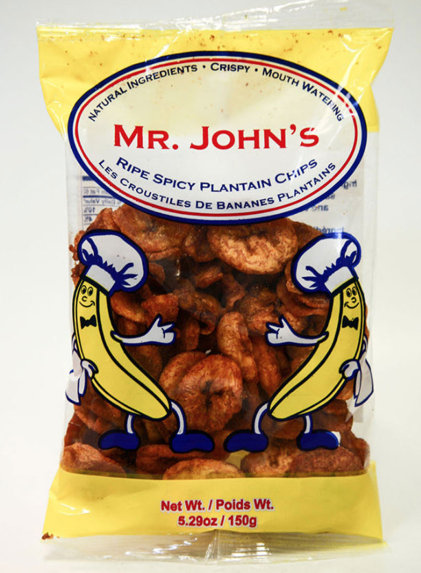 Mr. John’s Plantain Chips Ripe Spicy Yellow 25/150g